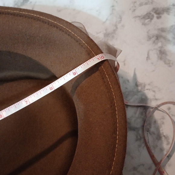 100%Wool Hat Brown With Bow - Picture 10 of 10